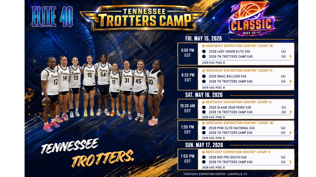 TrottersCamp28's tweet photo. Come check us out this weekend!! ⬇️📍Louisville, KY @shiloh_taylor1 @jocelinmurray11 @bella_lewis2028 @MaddyHall_28 @AddieMae13_ @bailey_mae14 @Nazareth_t12 https://t.co/xB7Gyal193
