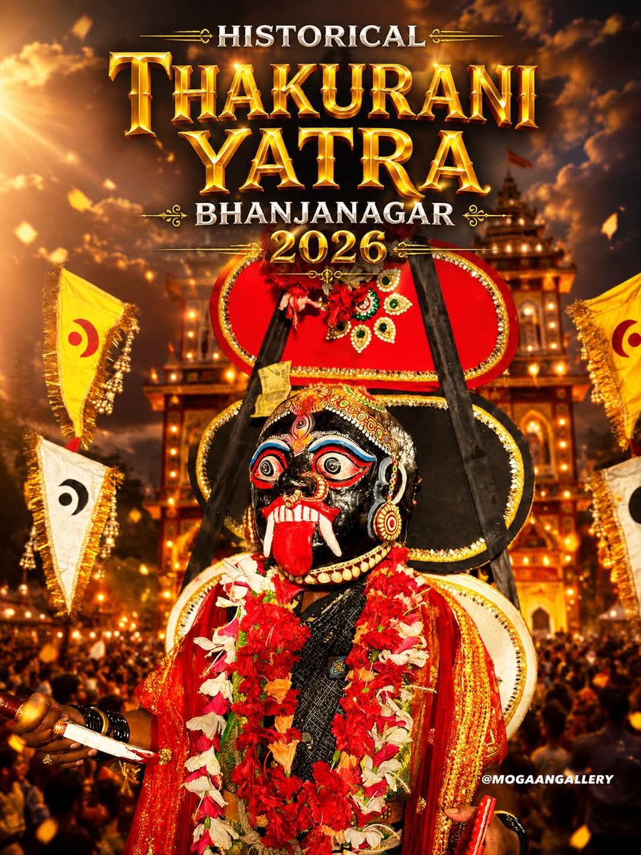 sanyasi0002's tweet photo. The Bhanjanagar Thakurani Jatra is a major biennial (or triennial) festival in Ganjam, Odisha, celebrating Maa Budhi Thakurani with vibrant processions, traditional Bagha Nacha (Tiger Dance), and music, drawing thousands of devotees to the region. https://t.co/SiEZ9wNsPZ
