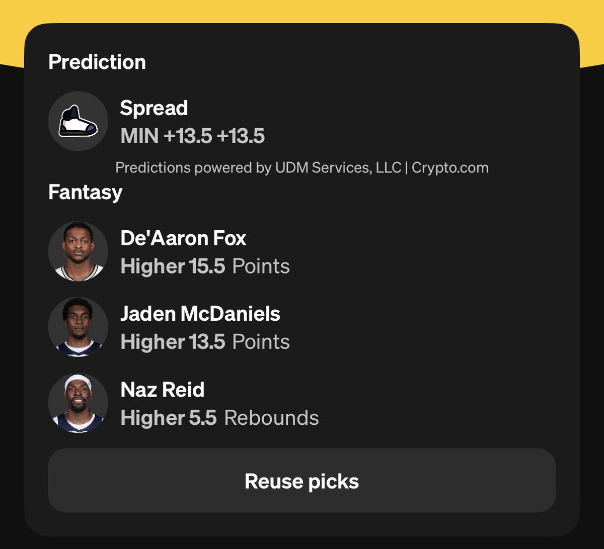 ISLANDBETS's tweet photo. MIN/SAS SGP 🏀💰
use your extender boost 🚀
#PorVida #TakeRoot https://t.co/GTIJTZfCia
