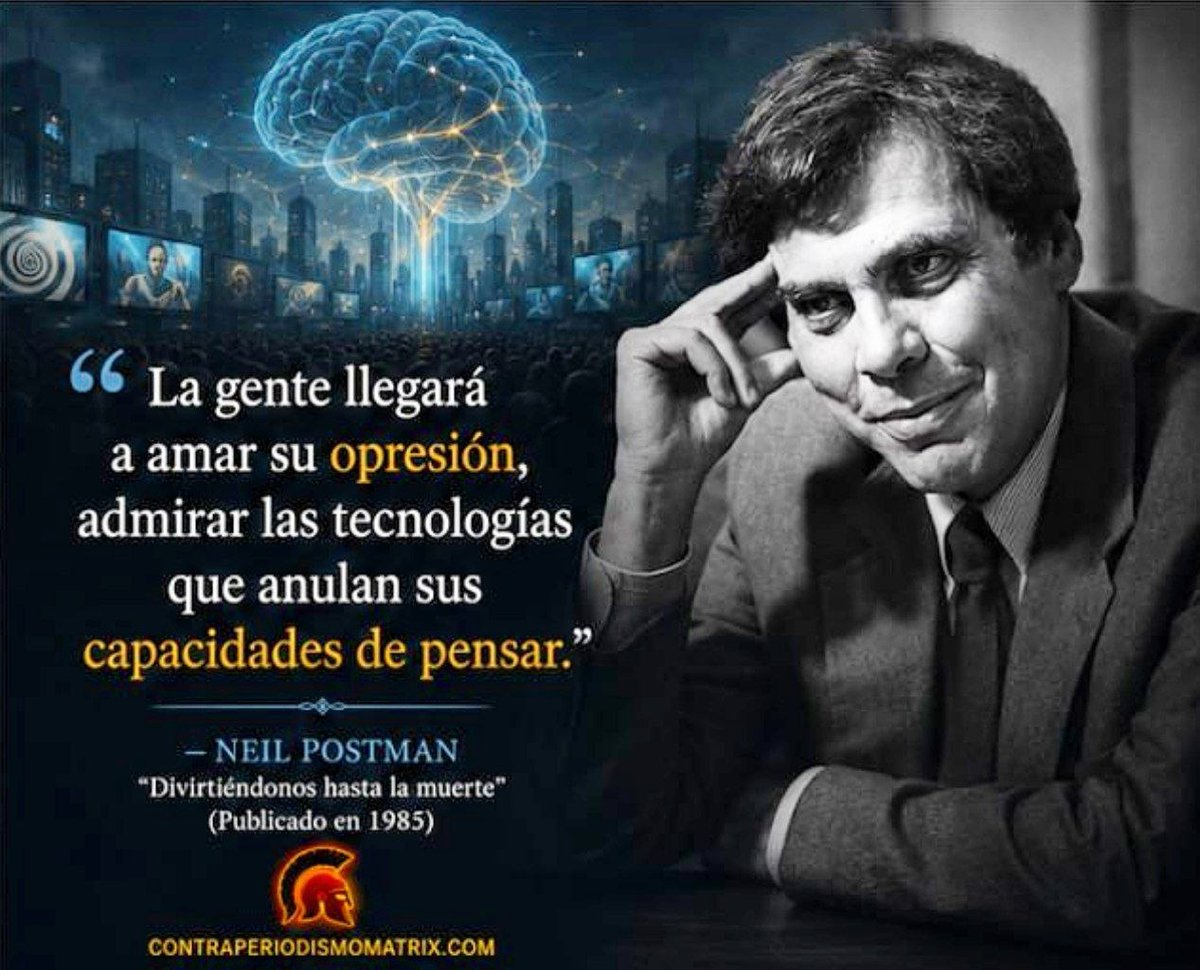 S25342834's tweet photo. İnsanlar baskılarını sevmeye başlayacaklar,
 düşünme yeteneklerini baltalayan teknolojilere hayran olacaklar.

#NeilPostman https://t.co/qRcq6HuEIC