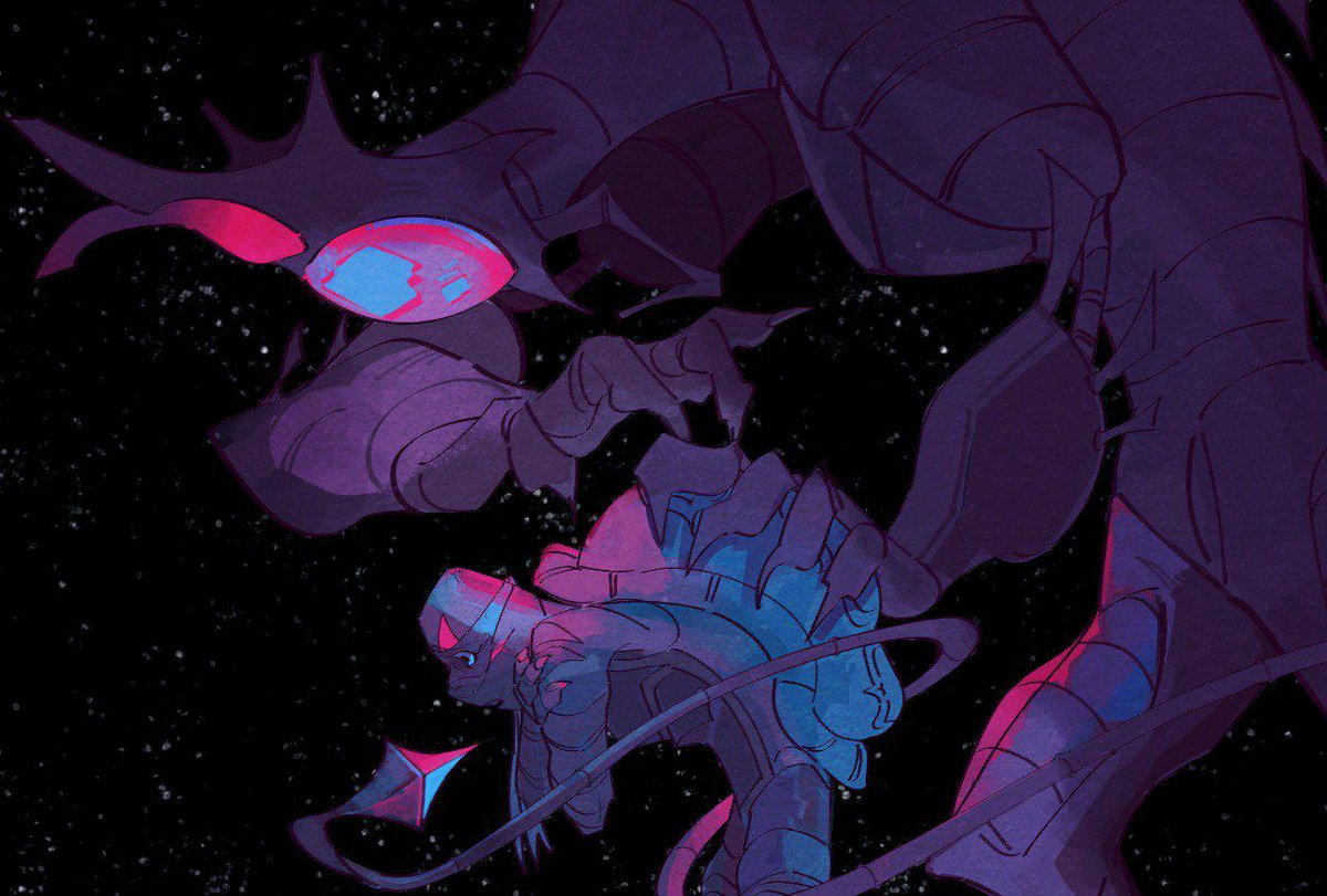 LovesIrasppr's tweet photo. ["IN THE BACK OF MY MIND"]

.✦  ݁[Another Limited Palette piece I was eager to make! I'm mostly suprised with The Kraang because it was my first time drawing him! So I'm VERY pleased with the result (ᴗ͈ˬᴗ͈)ꕤ.ﾟ🌑💫]݁✦.

#rottmnt #angst #fanart https://t.co/5YDsdJXKHE