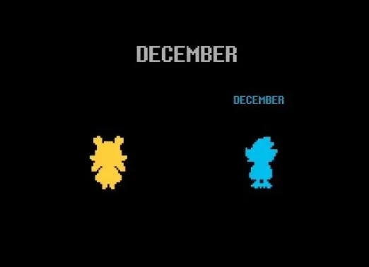 overlordette's tweet photo. @spookydoodyt okay, but there's a forced cutscene in Chapter 2 where Noelle is talking to Kris about... something? While she and Kris walks over words that were spelling out "DECEMBER"

Then there's the Berdly scene a while afterwards where he talks about Noelle losing a spelling bee, and... https://t.co/pY6AJ2B71P