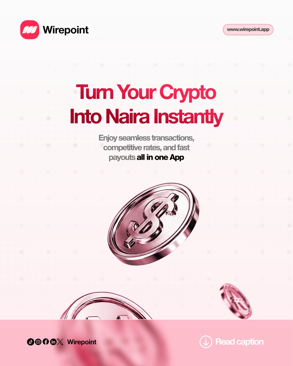 wirepointapp's tweet photo. Why wait for manual swaps? 
Automatically convert your crypto to Naira instantly with no middleman involved. 
Just fast payouts, seamless transactions, and great rates every time. 

#CryptoTrading #NairaExchange #CryptoNG https://t.co/dRXsCgmd9S