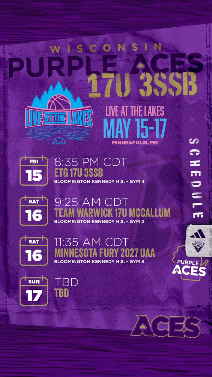 PurpleAcesWI's tweet photo. 🏀Regional Live Period
🚙📍Minnesota
💟♠️#PlayAces https://t.co/3YQ8g6FkEQ