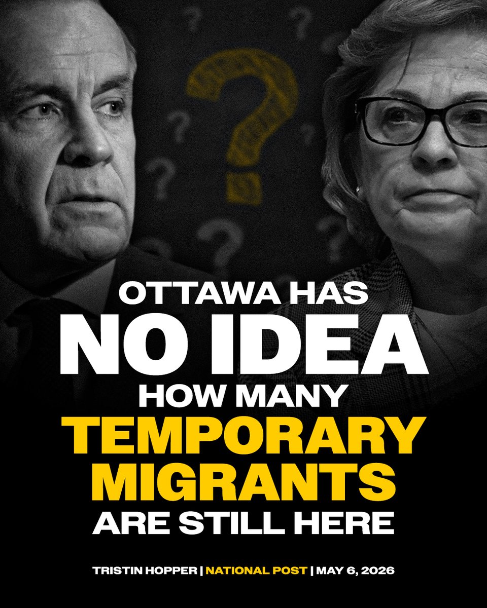 Neither Mark Carney nor his Minister have any plan to manage the 2 million people with expiring visa permits and no system in place to track who has left.

This Liberal incompetence, rampant fraud, and willful abuse of Canada’s immigration system must end: conservative.ca/cpc/fire-lena/