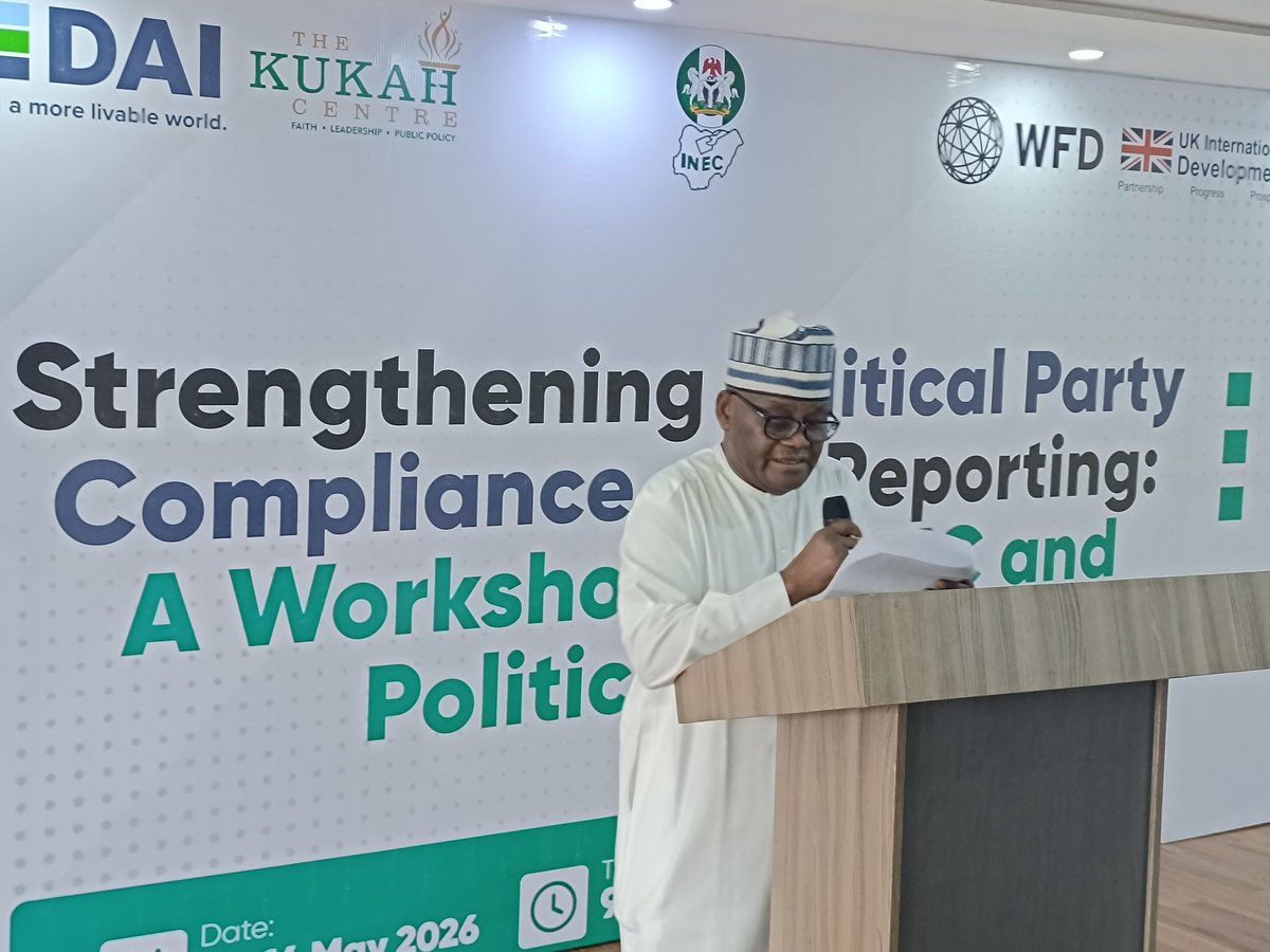 inecnigeria's tweet photo. INEC TRAINS POLITICAL PARTIES, EPM HEADS ON POLITICAL PARTY FINANCE REPORTING SYSTEM AHEAD OF 2027 ELECTIONS:

The Chairman of the Election and Party Monitoring Committee (EMPC) of the Independent National Electoral Commission (INEC), Dr. Baba Bila, has reaffirmed the Commission’s commitment to strengthening transparency, accountability and institutional capacity ahead of the 2027 General Election through the deployment of technology-driven electoral reforms.
Dr. Baba Bila stated this while declaring open a training programme for Heads of Department, Election and Party Monitoring (EPM) from the 36 States of the Federation and the Federal Capital Territory (FCT), alongside leaders of political parties, on the Political Finance Reporting and Audit System (PFRAS) and the Regulations and Guidelines for Political Parties 2026, held at Bon Hotel, Ikeja, Lagos State.
He described the training as “timely and strategic,” noting that the Commission was intensifying preparations towards the 2027 General Election by strengthening institutional capacity, deepening stakeholder understanding of electoral processes and enhancing compliance with legal and regulatory frameworks guiding political parties and election management in Nigeria.
According to him, the Political Party Finance Reporting and Audit System (PFRAS) represents a major milestone in INEC’s ongoing electoral reform efforts aimed at improving transparency, accountability and regulatory oversight in political finance administration.
“Political finance remains one of the most critical pillars of any democratic process. Public confidence in elections is often linked to the transparency and accountability associated with campaign financing, party expenditure and regulatory compliance,” he said.
Dr. Baba Bila explained that the PFRAS platform was carefully developed to provide a technology-driven framework for the submission, monitoring and auditing of political finance reports by political parties, adding that the system would enhance operational efficiency and strengthen public trust in the electoral process.
He further noted that the Commission recognises that the future of election administration increasingly depends on the effective deployment of technology to improve transparency, reduce operational challenges and support data-driven decision-making.
The EMPC Chairman commended the Department of Election and Party Monitoring (EPM) for driving implementation and stakeholder engagement on the initiative, citing the recent practical training conducted for officers in Ekiti State ahead of the 2026 Ekiti State Governorship Election as evidence of the Commission’s proactive preparations.
Dr. Baba Bila also emphasised the need for stronger collaboration between INEC and political parties, stressing that credible elections are built through continuous preparation, effective regulation, responsible political conduct and strict adherence to established procedures.
“The Commission remains fully committed to delivering credible, transparent and inclusive elections in line with its constitutional mandate,” he stated, while urging participants to actively engage in the training and utilise the knowledge gained to strengthen electoral administration and political party compliance at both national and state levels.