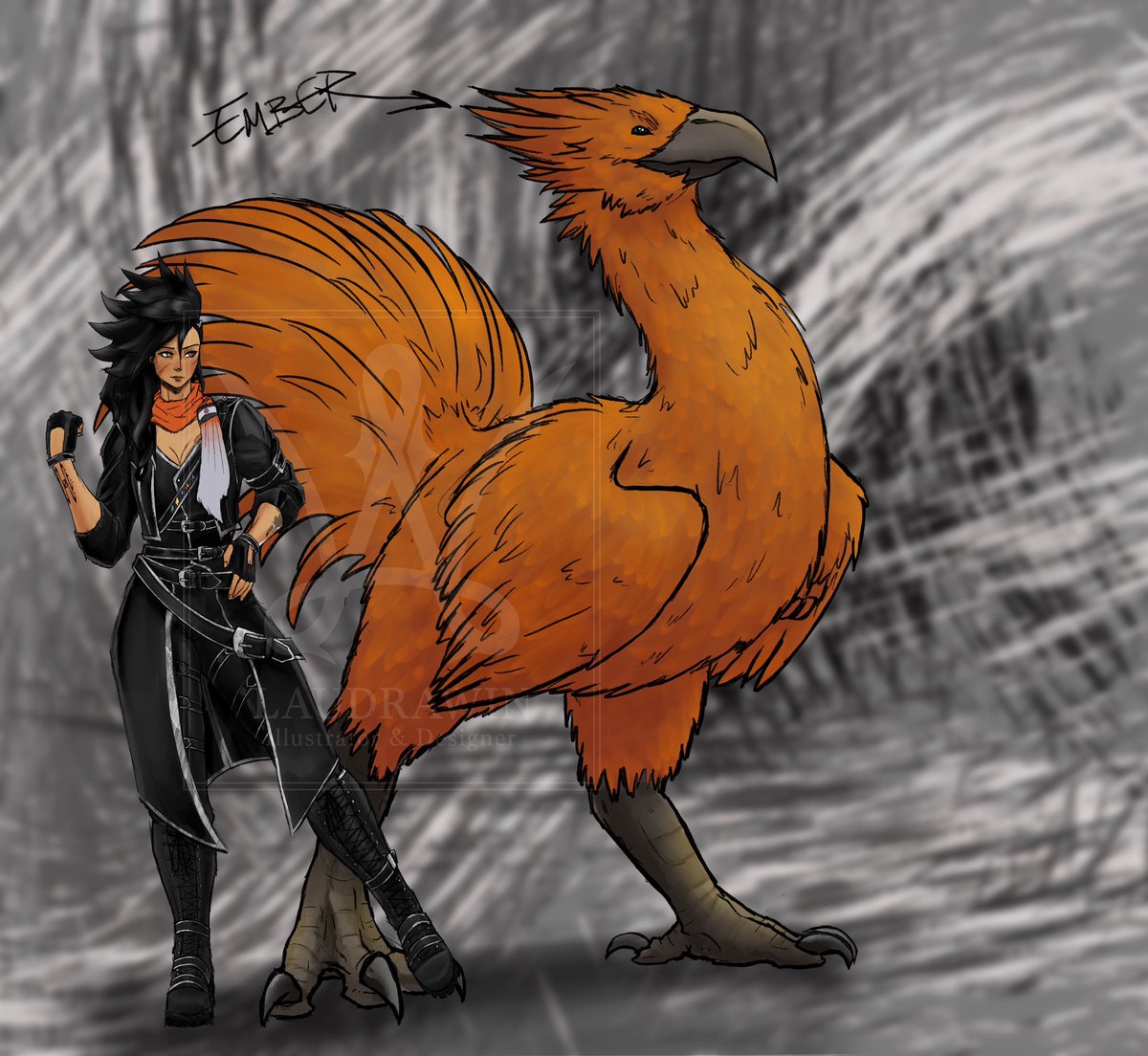 laudrawin's tweet photo. Ember, the best chocobo! ❤️🔥
Fierce, strong and fast! Best ride in Lucis, better than the Regalia, if you ask him!
#FFXV #FinalFantasyXV #chocobo #chocobooc #finalfantasyoc https://t.co/90P6YFjdwE