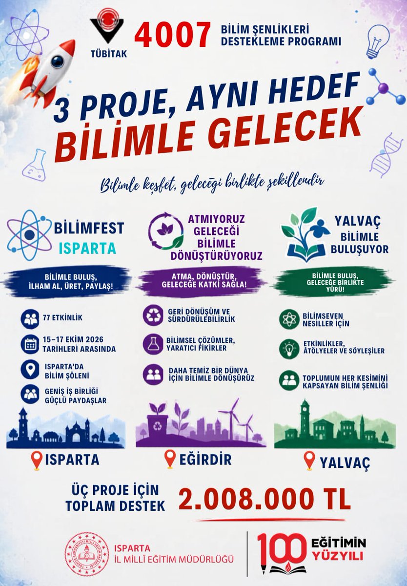 Isparta İl Millî Eğitim Müdürlüğü tweet media