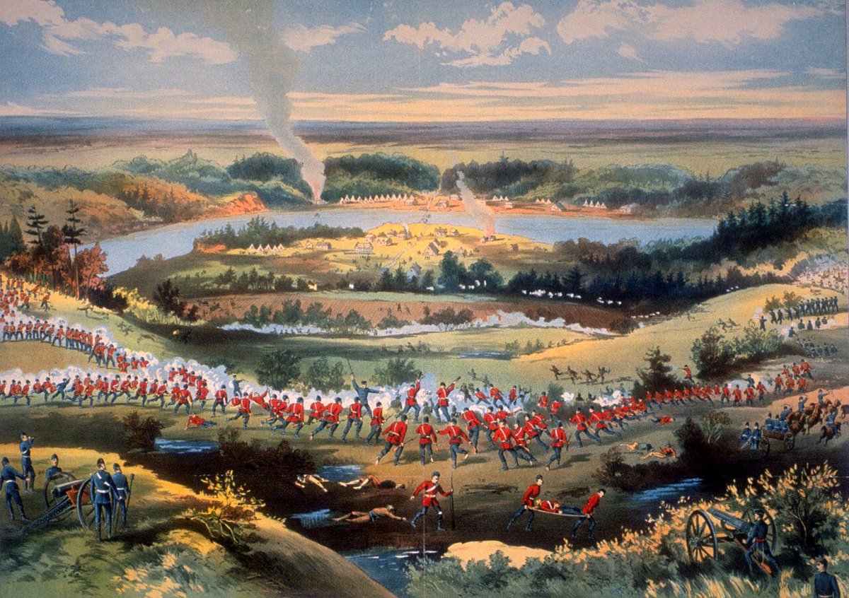 GeoffRuss3's tweet photo. May 12, 1885, marked the final day of the Battle of Batoche. 

It was one of many moments that ensured a robust Francophone presence would not endure in the new Canadian West. 

In the names of towns like Beaumont, St. Paul, Lac La Biche, and Morinville, you can still see the traces of a vision that was intended to be far greater.
