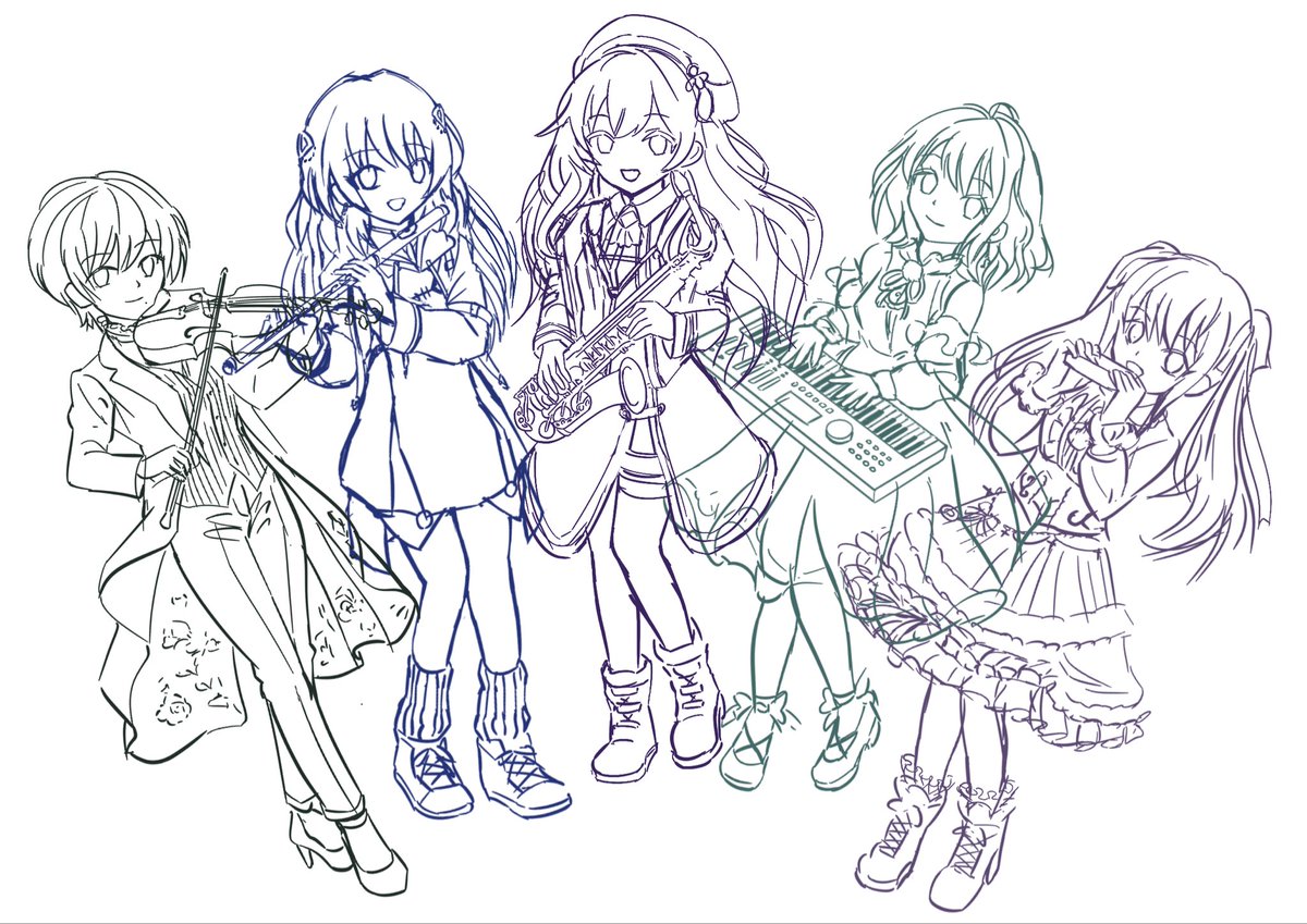 ←これが(saku作:ラフイメージ) こうなる(rioka様作:完成イラスト