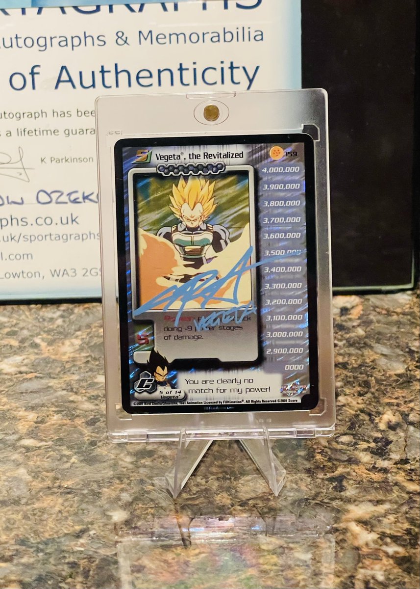 ASalihefendic's tweet photo. Anyone interested in my Vegeta the Revitalized signed by Chris Sabat? DM me please. @CardPurchaser https://t.co/xWIExyShA7