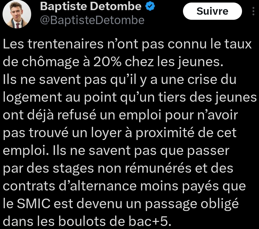 YohannFOS's tweet photo. [NOUVEAU SOCIOPATHE DÉBLOQUÉ : Le pleurnichard qui pense que si tu es né entre 1986 et 1996, tu as travaillé durant les trente glorieuses] https://t.co/YsYCRCh6MW