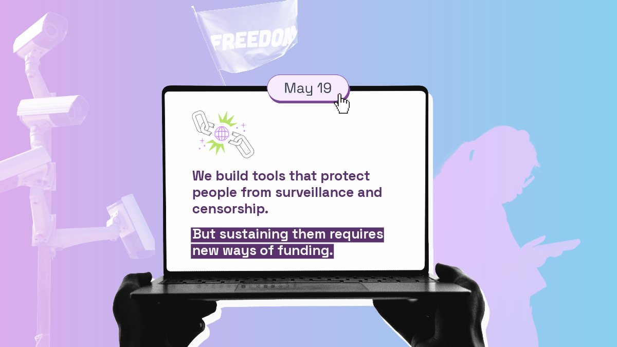 guardianproject's tweet photo. Next week, we’re launching something new with Tor Project... Millions of people could lose access to censorship circumvention in the coming years. Let's change that! Will you join us? May 19. https://t.co/LzWje8fCRj