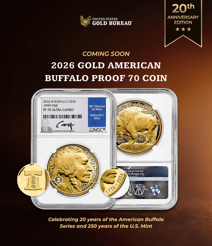 USGoldBureau's tweet photo. The 2026 Gold American Buffalo Proof 70 is on the horizon, marking 20 years of the iconic series and the 250th anniversary of the U.S. Mint. Be the first to know when it becomes available – sign up to be notified.
https://t.co/F0k31Sv6aK https://t.co/2aCdNAi2PP
