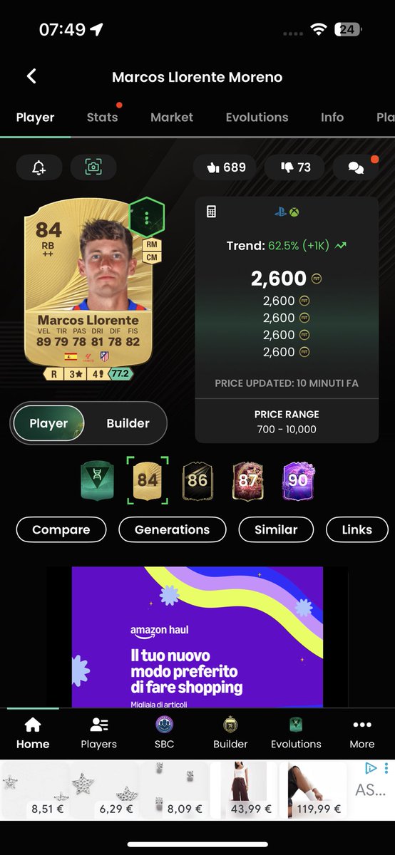 Fc27Trading's tweet photo. Compra queste Carte a questo prezzo e seguimi per sapere quando rivenderle #fc26 #fut26 #futtrading https://t.co/XmdmzYMyUN