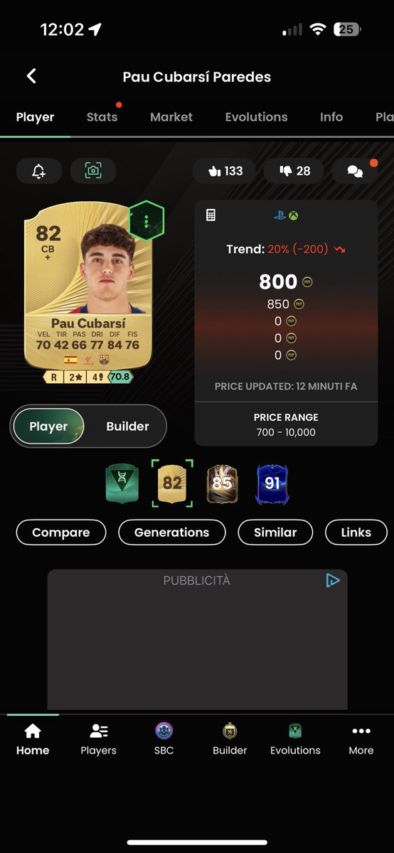 Fc27Trading's tweet photo. Compra queste Carte a questo prezzo e seguimi per sapere quando rivenderle #fc26 #fut26 #futtrading https://t.co/XmdmzYMyUN
