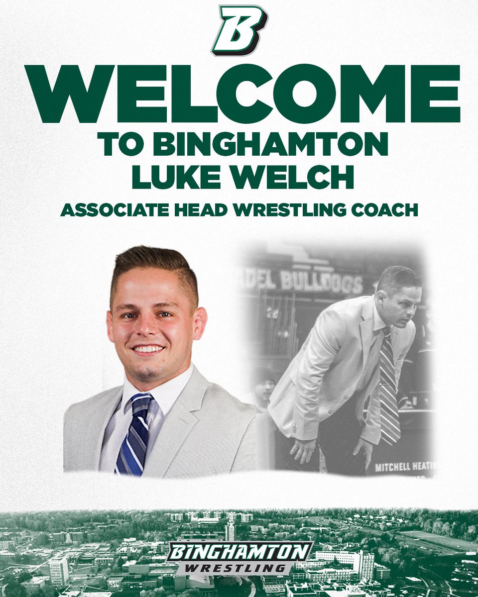 BearcatsWrestle's tweet photo. We have added a new member to our family!

Welcome to Binghamton Luke Welch!

#ONEBinghamton https://t.co/9hU0I2UMHu