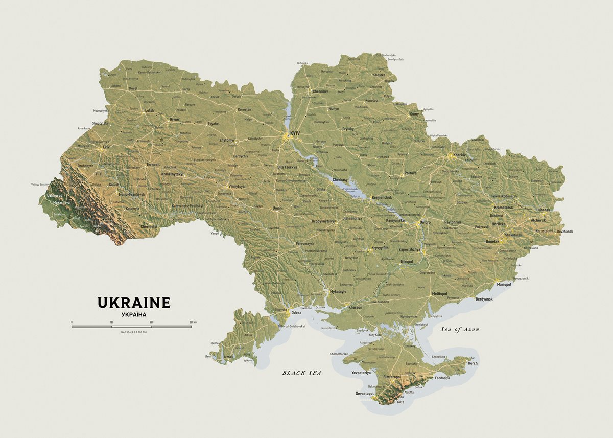 verygoodmaps's tweet photo. Ukraine, as seen by everybody before 2014. Reasonably quick map while thinking about things.
#Cartography #Ukraine https://t.co/Eqx8MmzLS3