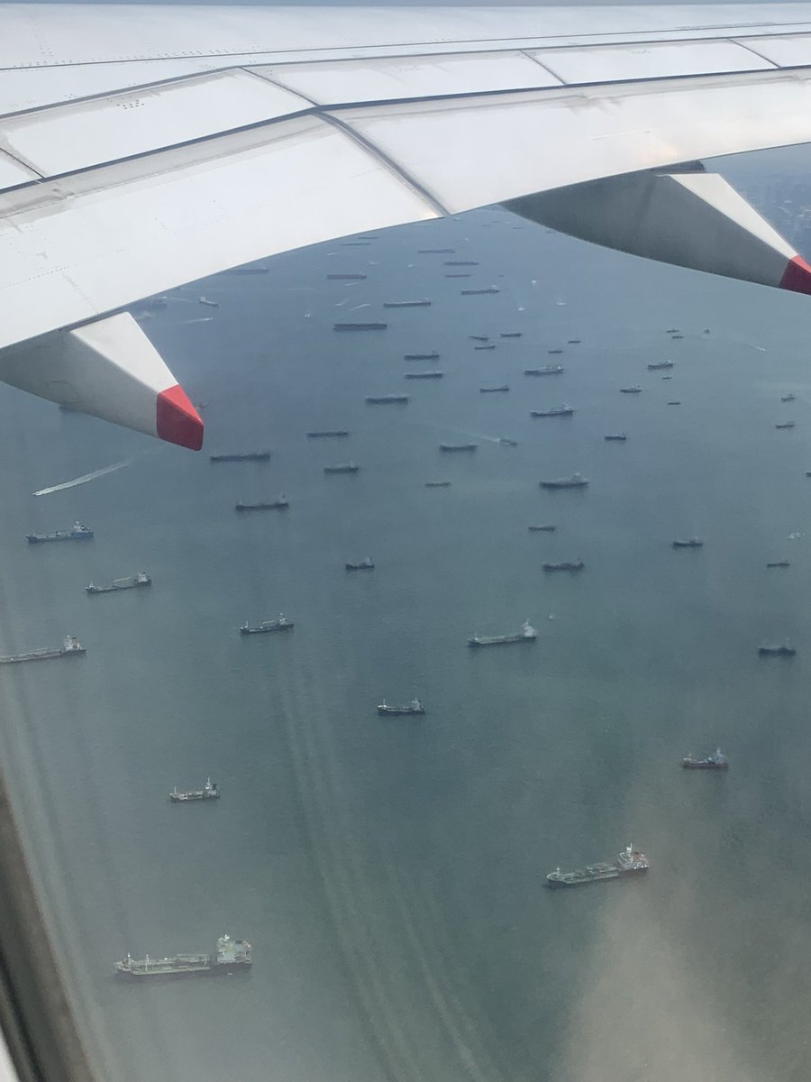 LormerPhil's tweet photo. @DavidPocock Re-export of oil and Australian gas is a major revenue source for Singapore. Below,  a picure I took flying out of Singapore last year, tells the story of what a major industry the refining and re-export of Middle East oil is for Singapore. Similar re-export of Australian gas? https://t.co/5rVqu97TiP