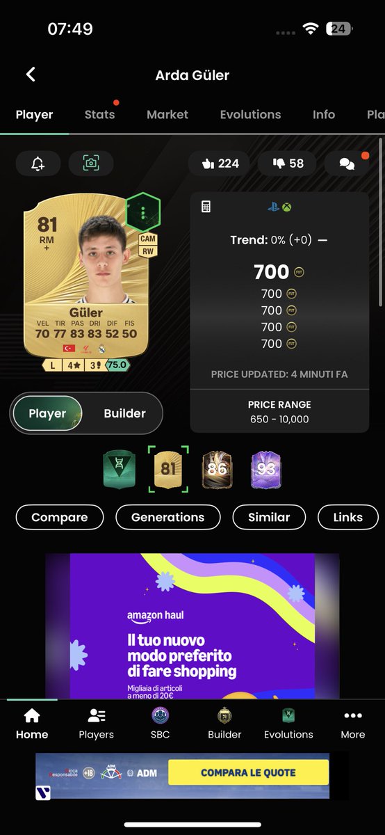 Fc27Trading's tweet photo. Trading FUT26 ultimate team! Compra queste carte e rivendile quando te lo dico io ! https://t.co/oolGuey8NX https://t.co/KSYIHZGMzr