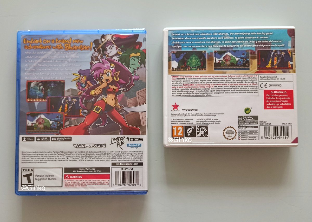Ginko_______'s tweet photo. Shantae and the Pirate's Curse ✨

J'ai l'épisode 3DS depuis 2016.
Super souvenir du jeu mais de mémoire pas évident à finir..

Je l'ai vu passé sur PS5 à petit prix, je devais le prendre 🥹
(Et cette fois ci y'a des longplay sur YT au pire😅) https://t.co/9SlAbeBeVN