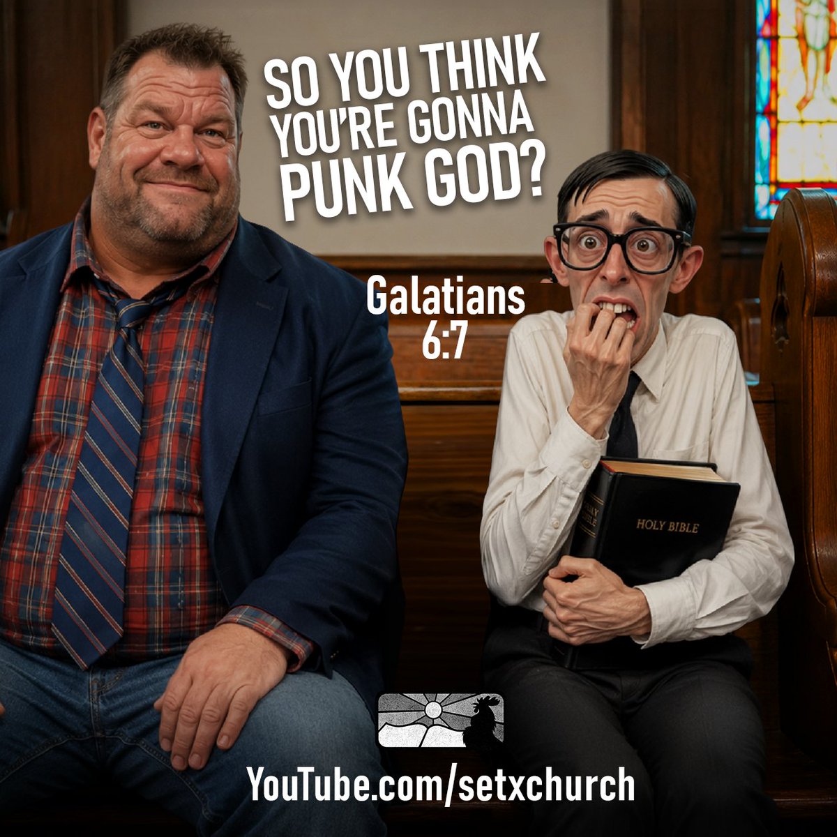 SETXChurch's tweet photo. https://t.co/EgoFIbGbLu
SO YOU THINK YOU’RE GONNA PUNK GOD? Galatians 6:7 This morning’s Breakfast Biscuit is worth sharing! #SETXChurch #drNathanCothen #Bible #dailybread https://t.co/FuRi4E4nxA