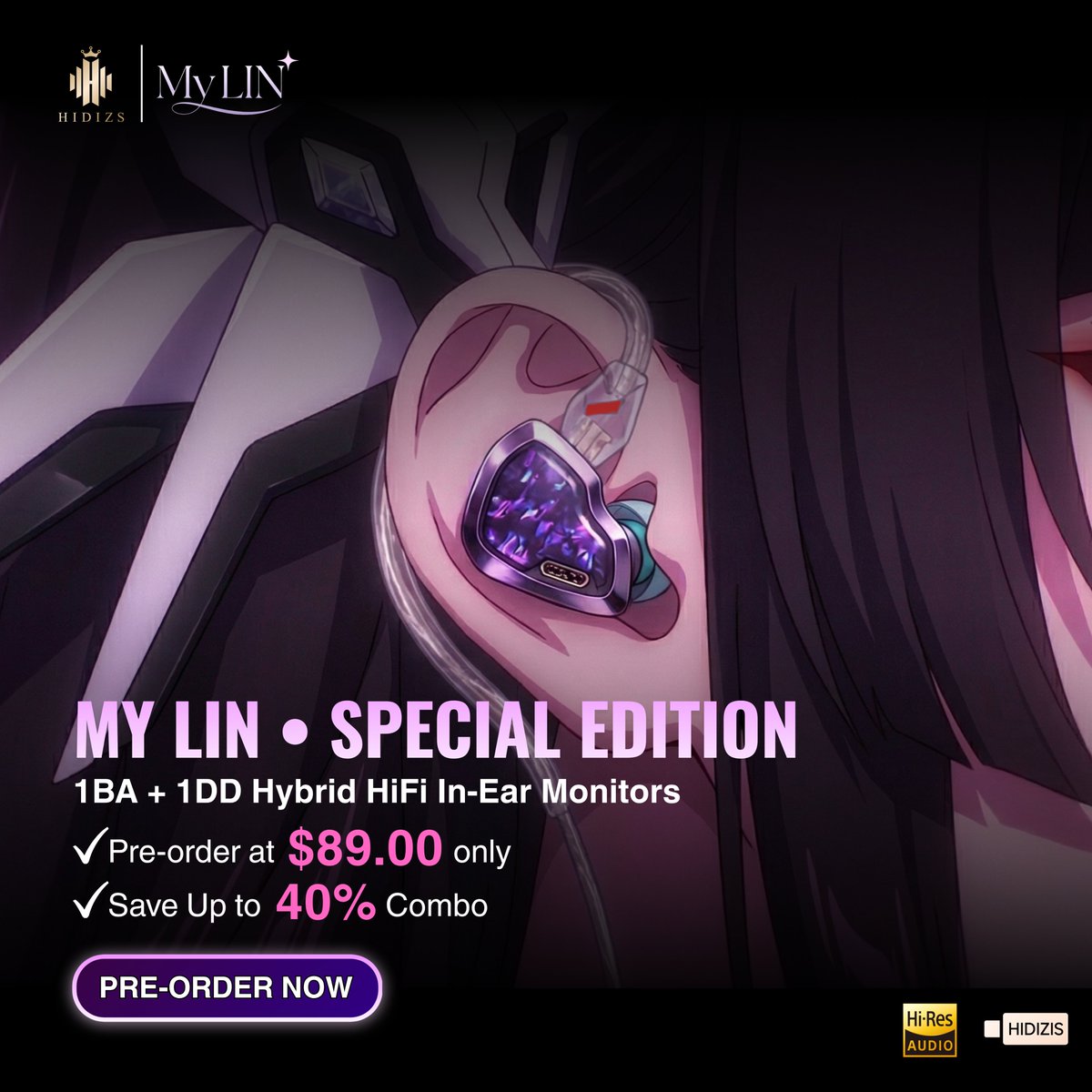Hidizs's tweet photo. 🎉 MY LIN is Now Officially LIVE! 🎉
Balanced sound, emotional tuning, made for immersive listening 🎧
🔥 Launch Specials:
✅ MY LIN — $89.00
✅ Up to 50% OFF on MY LIN Bundles
🛒 Shop now:
https://t.co/bm4dDovlsw
#HIDIZS #MYLIN #HiFiAudio #Audiophile #IEM #NewRelease https://t.co/97ZL3AEdZK