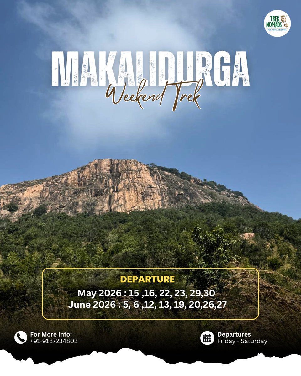TrekNomads's tweet photo. Only a few slots left for this weekend !🚨 

If you're tired of doing the same thing every saturday and sunday &amp; the same "i'll do something next weekend" loop — do a trek instead.

Book Now: https://t.co/iQ9g76erZM https://t.co/R8l2VRyBNI
