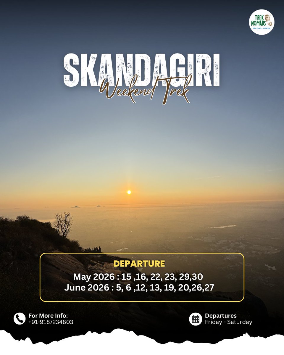 TrekNomads's tweet photo. Only a few slots left for this weekend !🚨 

If you're tired of doing the same thing every saturday and sunday &amp; the same "i'll do something next weekend" loop — do a trek instead.

Book Now: https://t.co/iQ9g76erZM https://t.co/R8l2VRyBNI