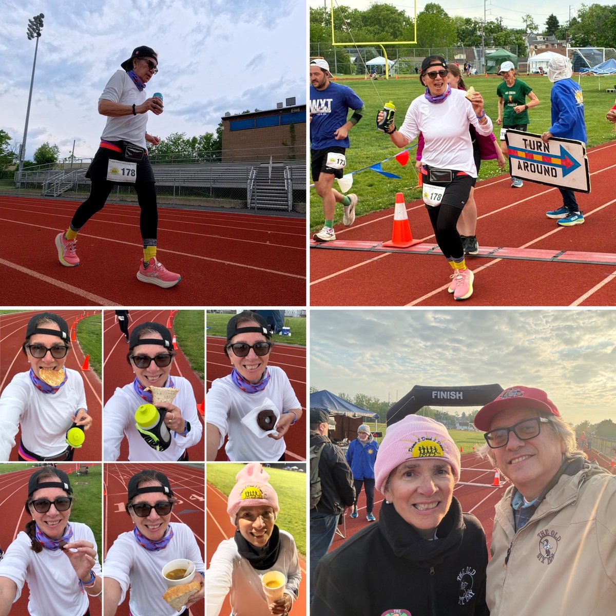 ultramiriam's tweet photo. Ultra no. 43 ✅ 
D3 24hr track ultra
Power walked 73.07 miles but slower the last 7 miles. 
7th place female; 13th OA
At age 67.
Fueled on homemade calories &amp; naps. 
Next, Sri Chinmoy 12 hr in 5 weeks 😊 
#track #ultra #powerwalker https://t.co/LsMPGFCPwk