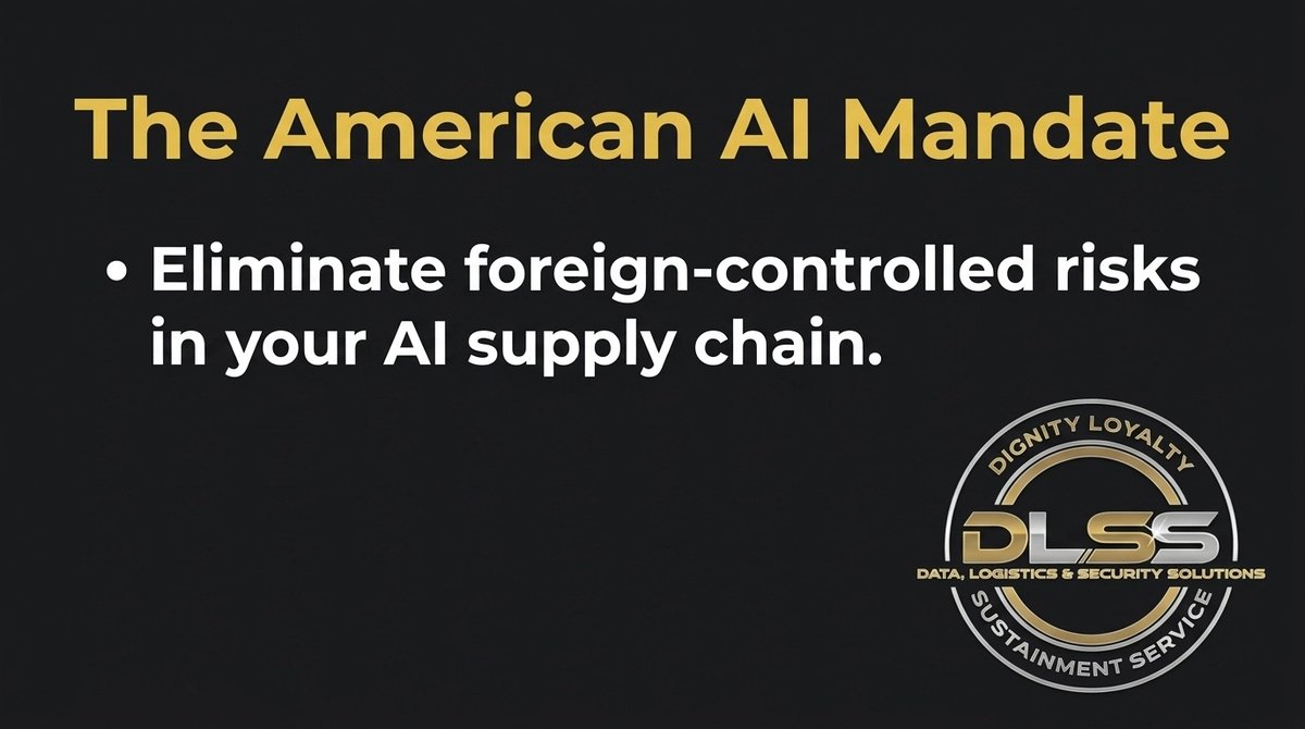 DataLogSecSolut's tweet photo. Is your AI 'American Made'? 🤖

The new GSA mandate means interrogating your AI supply chain is no longer optional. No foreign-controlled surprises allowed.

Governance-first AI = Mission Security. 🔐

Visit https://t.co/23V4LEJBsr to learn how we audit your supply chain. https://t.co/VE0cWLuzCz