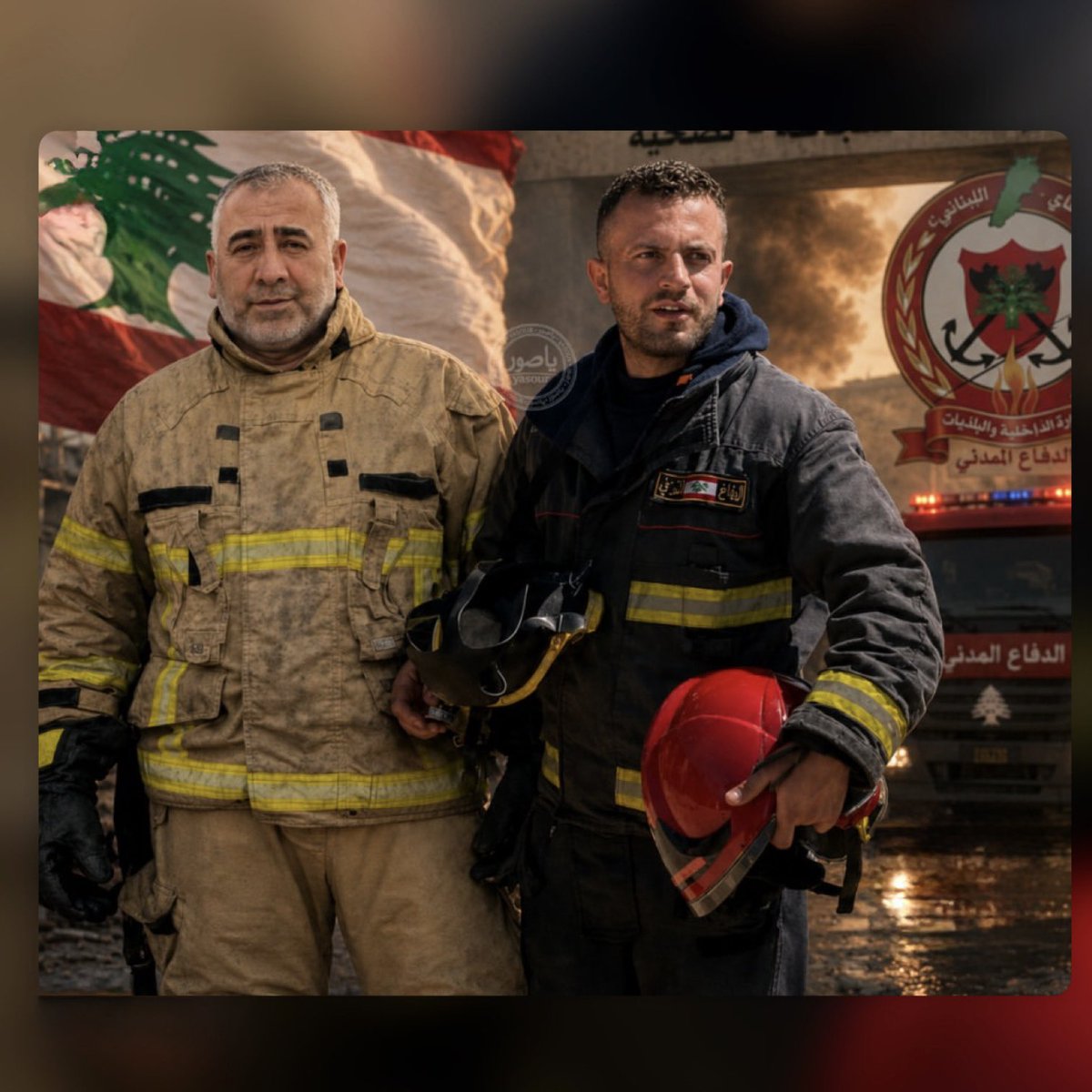 HalaJaber's tweet photo. Israel killed Hussein Jaber & Ahmad Noura while they were rescuing a casualty in Nabatiyeh toda. A third female paramedic was also injured in the strike.

Not a single day seems to pass without Israel directly targeting paramedics & rescue workers in Lebanon.

Since March 2, 108 healthcare & rescue workers have been killed in Israeli attacks, & 251 injured.