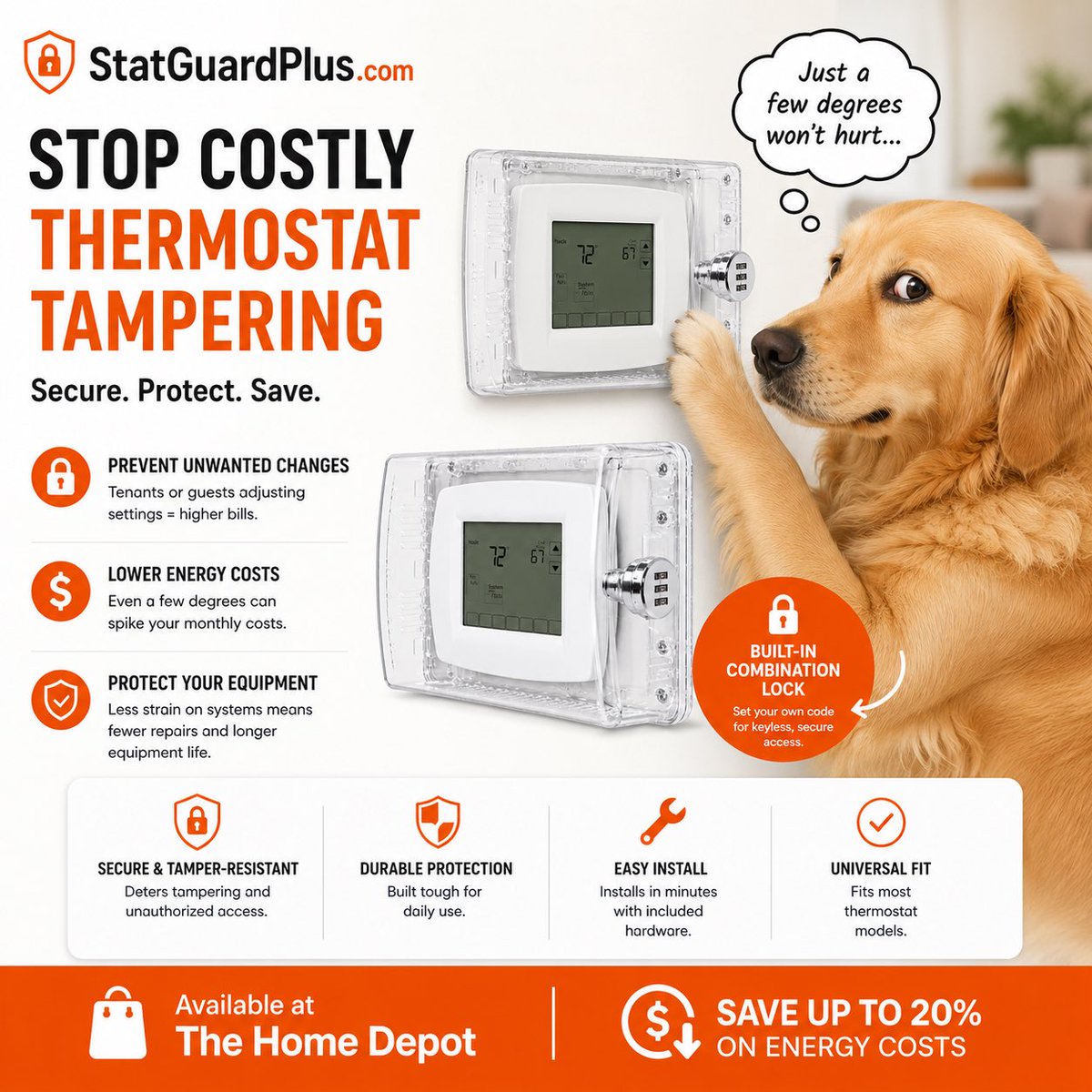 Statguardplus's tweet photo. Don’t touch my thermostat! #smallbusiness #hvac #budget #savemoney https://t.co/jAOzVeak5u