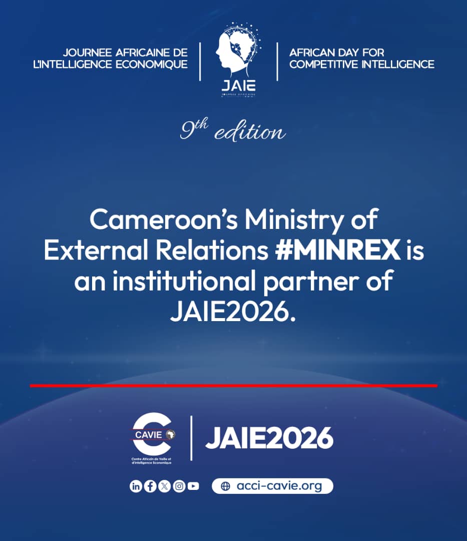 cavie_acci's tweet photo. By deciding to become a partner of #CAVIE for the 9th edition of JAIE2026, #MINREX confirms the urgency of integrating Competitive intelligence into Africa’s foreign policies.
#JAIE2026 Registration: https://t.co/TyWymzSGwv
#CAVIE #Training #Africa #CompetitiveIntelligence #ENAM https://t.co/5xRZ7TGCbG