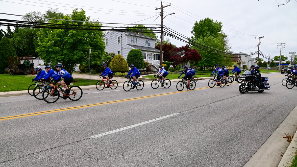 BaltCoPolice's tweet photo. On Monday, Unity Tour Riders stopped by Pct 8-Parkville for a ceremony honoring fallen hero Officer Amy Caprio.  Every year, members of law enforcement from across the U.S. unite for a ride that pays tribute to fallen heroes as part of Police Week. 
#BCoPD #PoliceUnityTour https://t.co/jkYNDPtllC