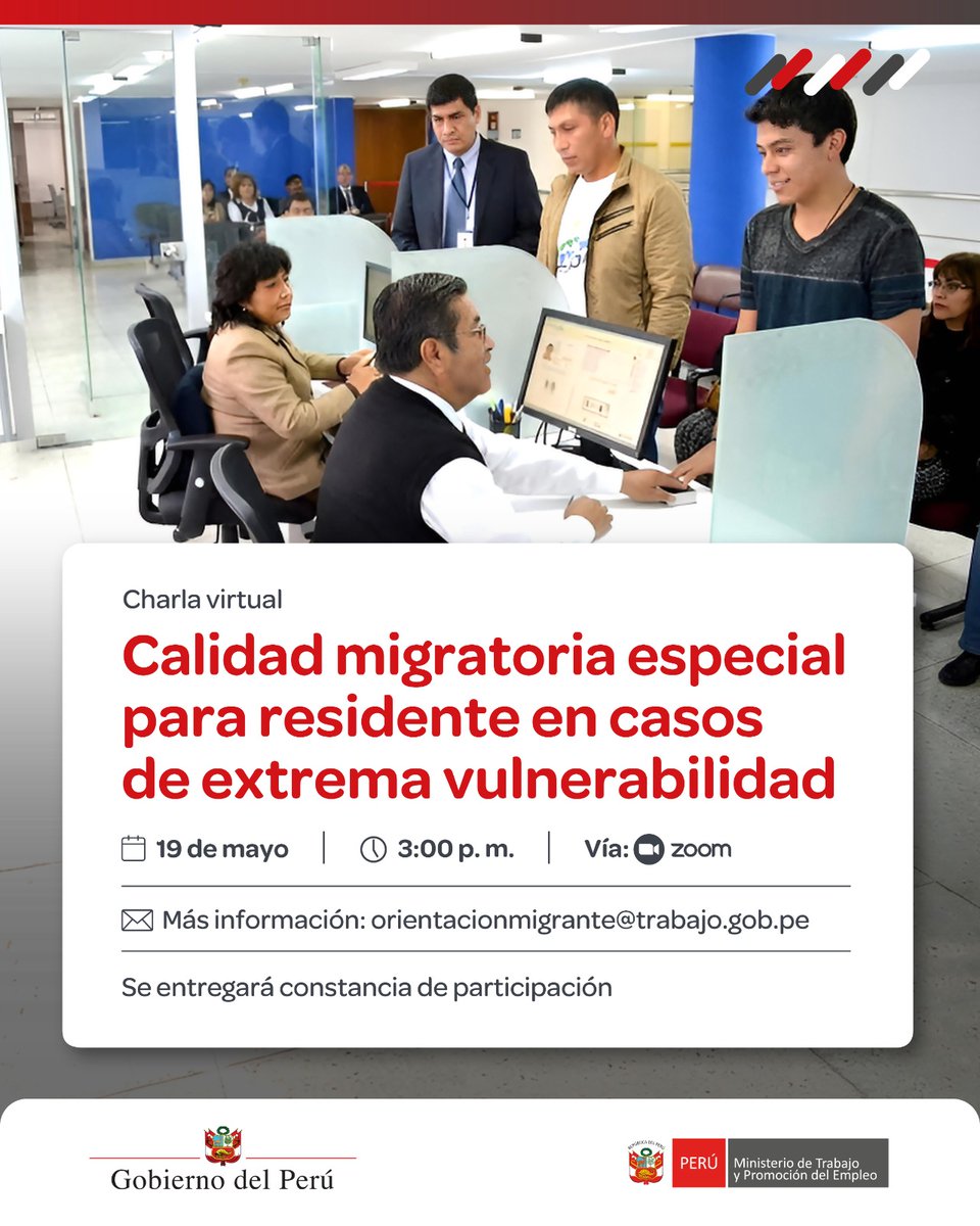 MTPE_Peru's tweet photo. ¡Atento! 🤝🌎 Si quieres saber los requisitos y procedimientos para acceder a este beneficio migratorio, ingresa aquí 👇
https://t.co/0TVcQXIznh https://t.co/128RBVRZiJ