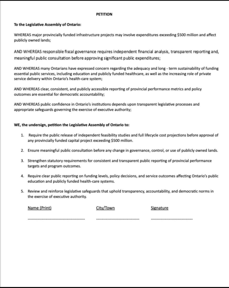 Queen’s Park rises for the summer on June 8th and won’t return until September.

Expect plenty of press events and photo ops.

Much less accountability. No transparency. 

But we all cannot stop the daily scrutiny &amp; letting Ford get away with distractions. Sign/mail.