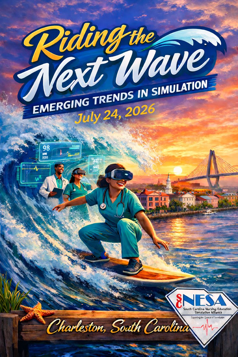 scnesa's tweet photo. Registration is OPEN for the 2026 SCNESA Annual Conference!

📍 Charleston, SC
📅 July 24, 2026
Free for current members
$25 membership = conference access
https://t.co/2DjYbYzAD5

Join us for a day of innovation in nursing simulation!
#SCNESA #NursingEducation https://t.co/PYY7zgFYSE