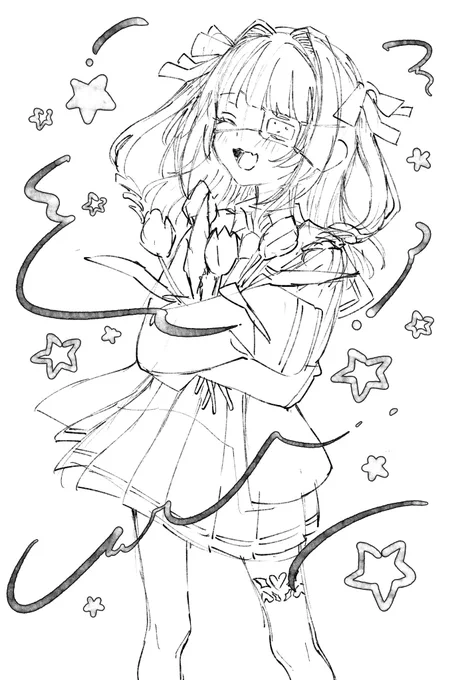 #りりむとおえかき モニタリング ラフ 