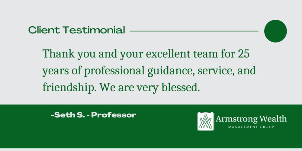armstrongreport's tweet photo. Happy #TestimonialTuesday

#ArmstrongWealth https://t.co/Csxkin0jVk