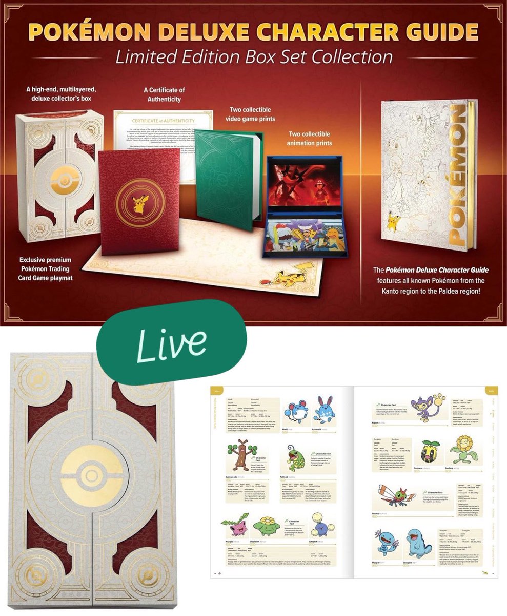 FunkoPOPsNews's tweet photo. Now live! Grab this awesome Pokémon Deluxe Character Guide Limited Edition Box Set Collection below ~

Deluxe ~
   Amzn ~ https://t.co/6gReMkDVgD
   WM ~ https://t.co/d22AXP45yC
   T ~ https://t.co/irJhMUm1Ny

Regular ~
   Amzn ~ https://t.co/o9wILF2pMh
   T ~ https://t.co/21K2jaC8jD

#Ad #FunkoPOPNews #Pokemon #Pikachu