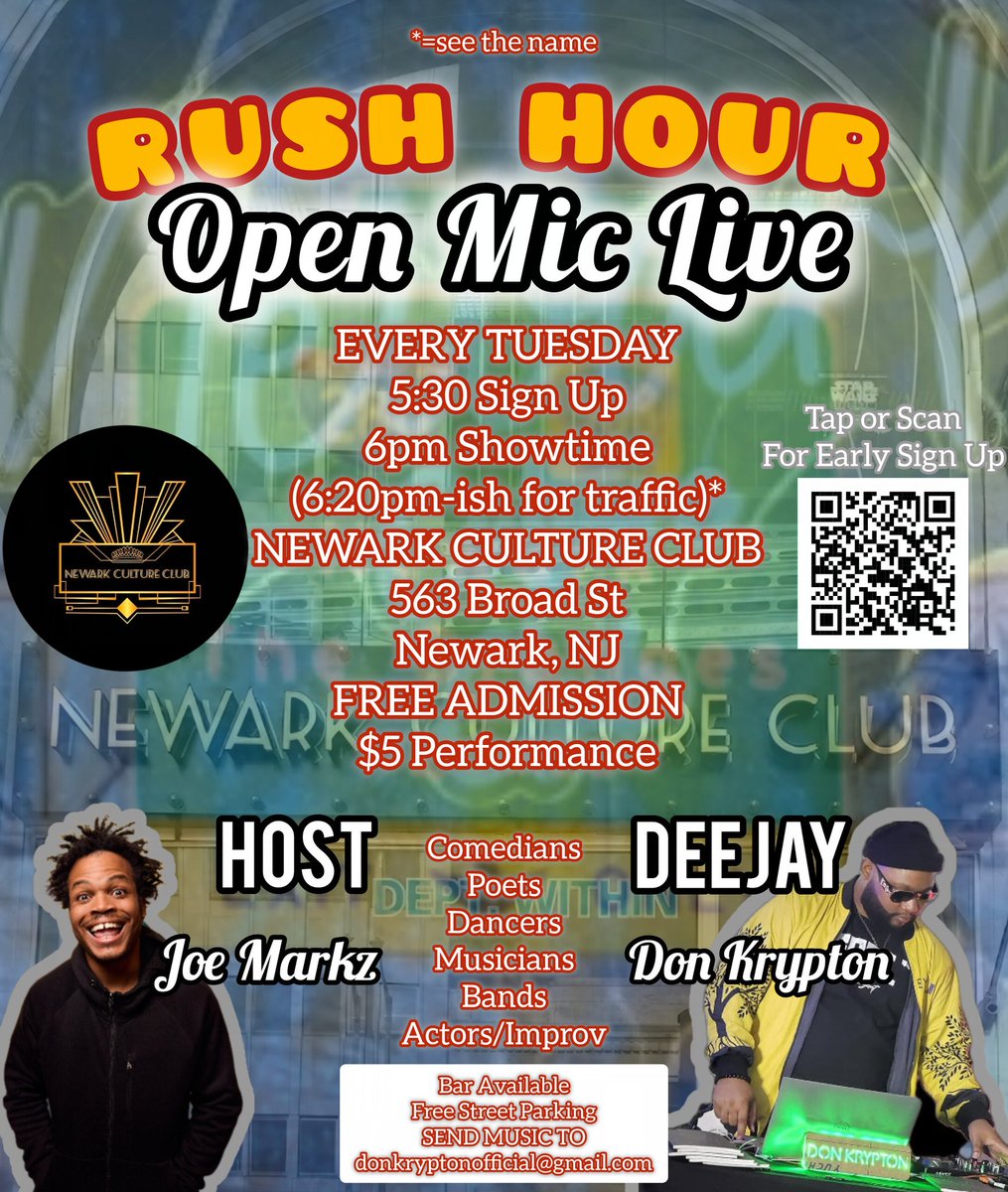 JoeMikeMarkz's tweet photo. PULL UP TODAY

https://t.co/Gl4VXUJx8f

FYI 6:20ish is only a grace period for traffic if early sign ups arrive late.  We know you're just getting off of work https://t.co/BRjH4CCcBn