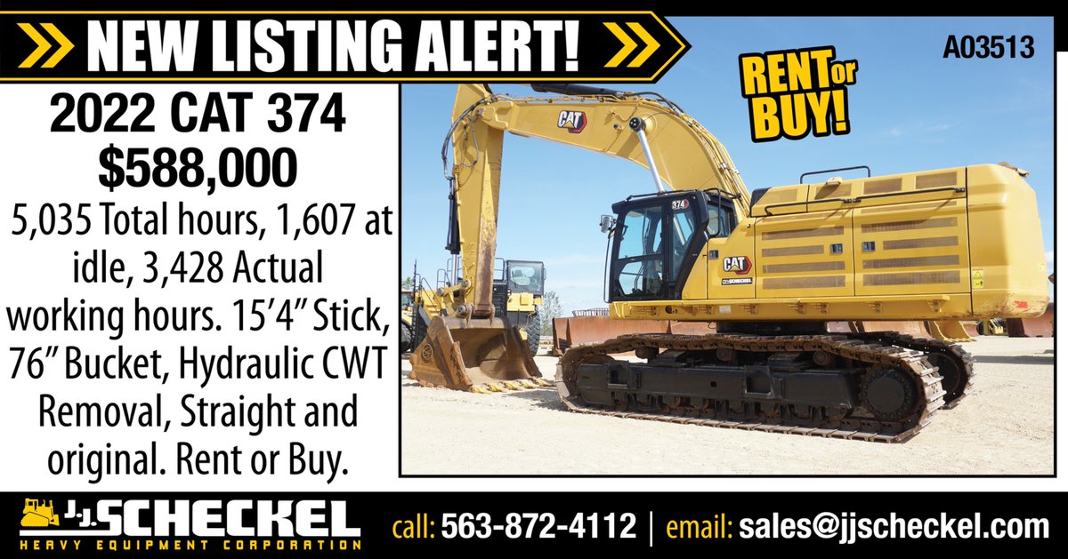 JJScheckel's tweet photo. 👉 https://t.co/Sh8vcAmWUH
📨 sales@jjscheckel.com

#heavyequipment #excavator #equipmenttherightway https://t.co/EPXrzEDqo1