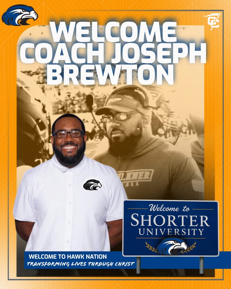 coachmorrison58's tweet photo. Excited to welcome Coach Brewton to the Shorter Football family as our new Defensive Line Coach!

A high-energy coach with 8 years of experience developing tough, disciplined players on and off the field. 

Fired up to have him at Shorter University! @JoeBrewton1 https://t.co/1dxhohx2z8