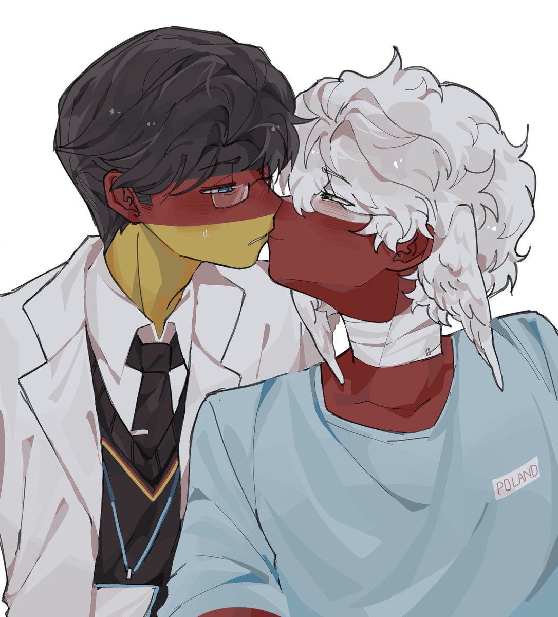 its_Cakeee's tweet photo. WHOSE ARTSTYLE IS THIS 😭😭
#countryhumans #poland #germany #gerpol https://t.co/jdV9mlh1KE