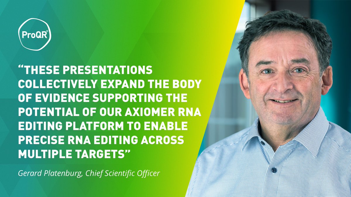 ProQR's tweet photo. We’re excited to share that ProQR will present new data across multiple scientific conferences this May, highlighting the breadth of our Axiomer™ RNA editing platform.

For more details, check out the PR: https://t.co/L1JGEO9KHD

#RNAEditing #Biotech https://t.co/laLmEAtxeU