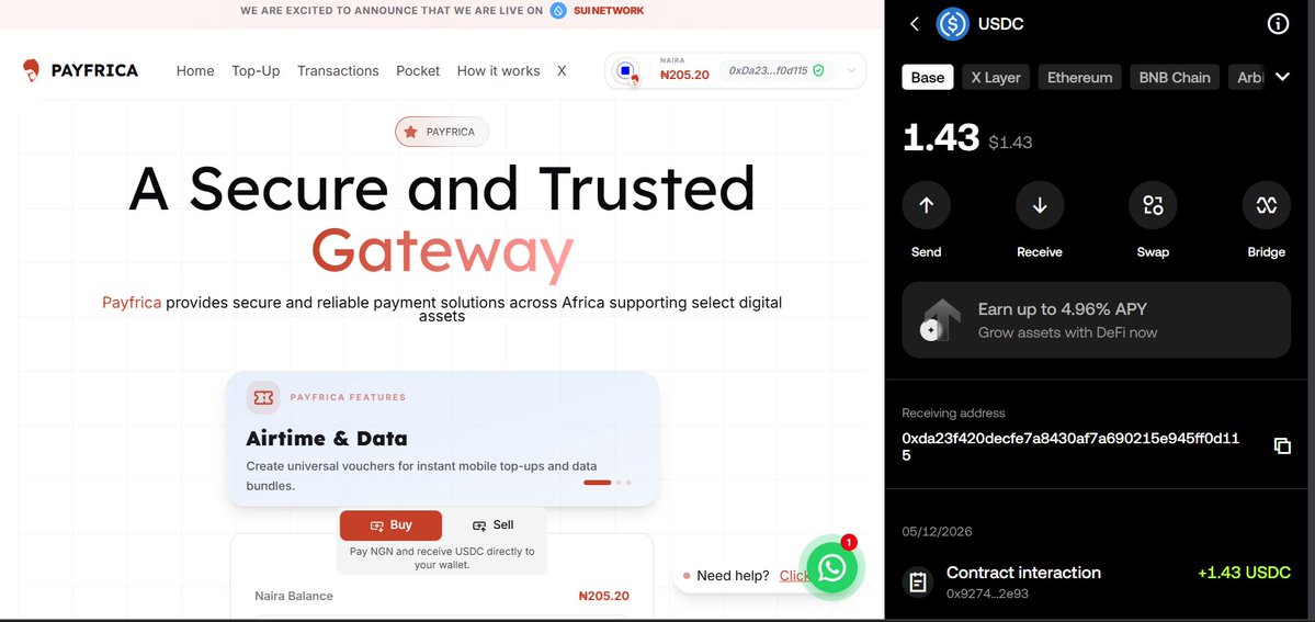 Ben says: For Sui to Naira , Check payfrica.xyz 🟧 tweet media