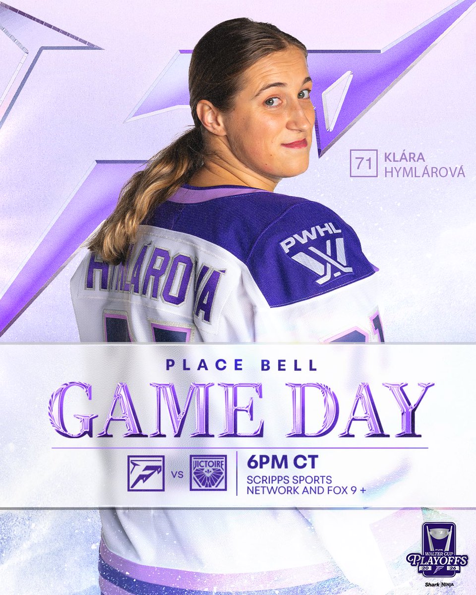 PWHL_Minnesota's tweet photo. Game FIVE

🆚 Montréal Victoire
⏰ 6:00 PM CT
📍 Place Bell
📺 Scripps Sports and Fox 9 + in https://t.co/ndl8qb4vLj