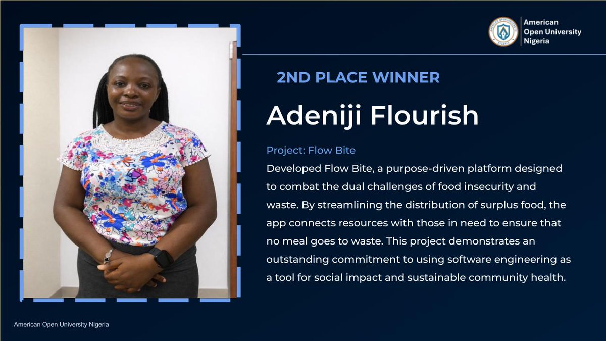AGlobal_Campus's tweet photo. The AI Bootcamp  was a success. s
Skills define the future.
To celebrate, we are awarding Full B.S.c scholarship to the top 3 winners 
Big shoutout to our winners:
🥇 Fakunle Olajuwon Ayomide
🥈 Adeniji Flourish
🥉 Lawal Mubaraq Tolulope

 #Innovation #SkillsMatter #NigeriaTech https://t.co/LVz9A2TZYb