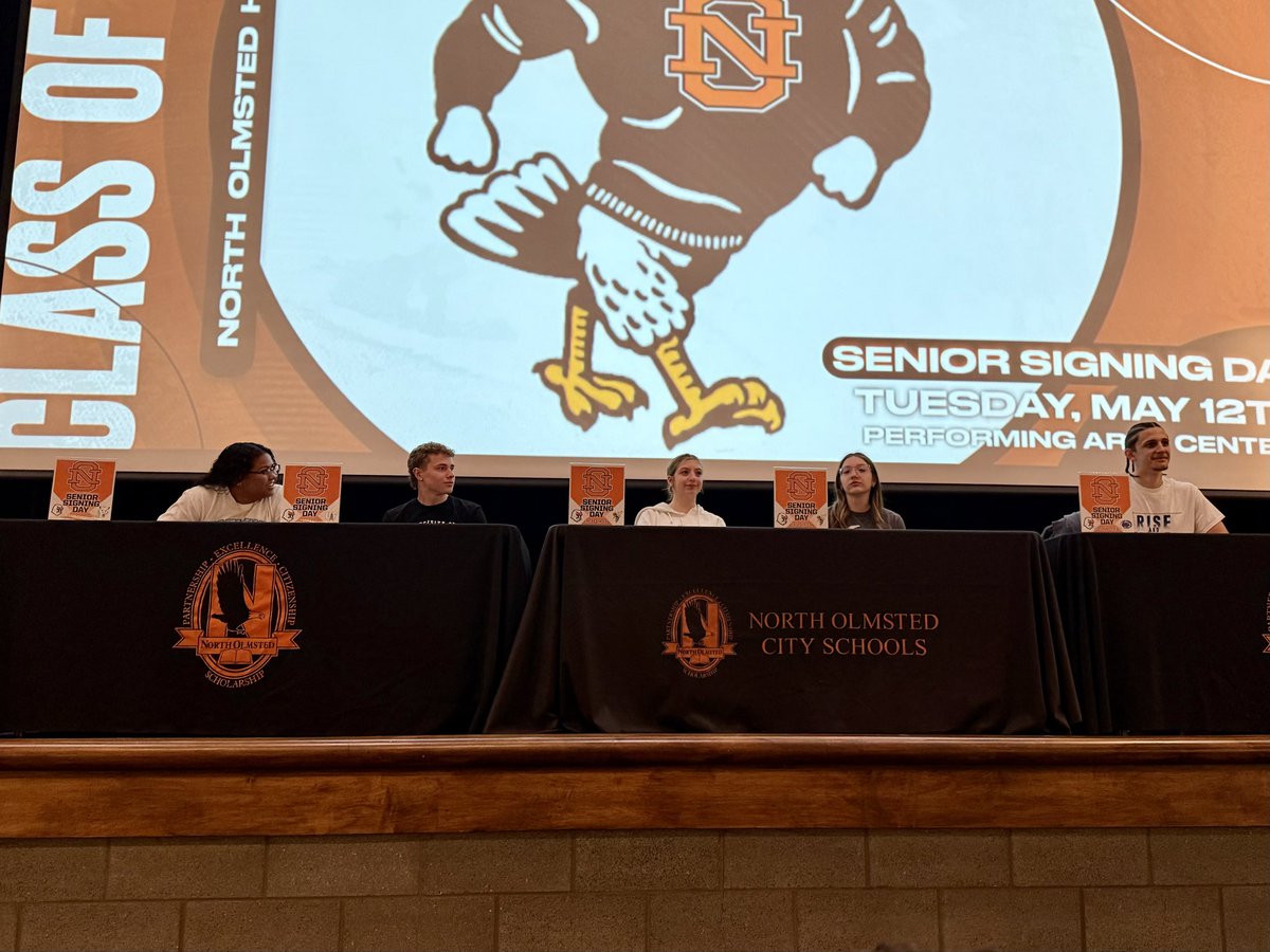 CounselorsNOHS's tweet photo. Congratulations to our Eagle Seniors on signing day 🦅🦅🦅🦅🦅 https://t.co/GQVrljmJRl